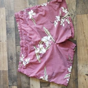 Bungalow Brand Floral Hawaiian Board swim trunks Men's XXL